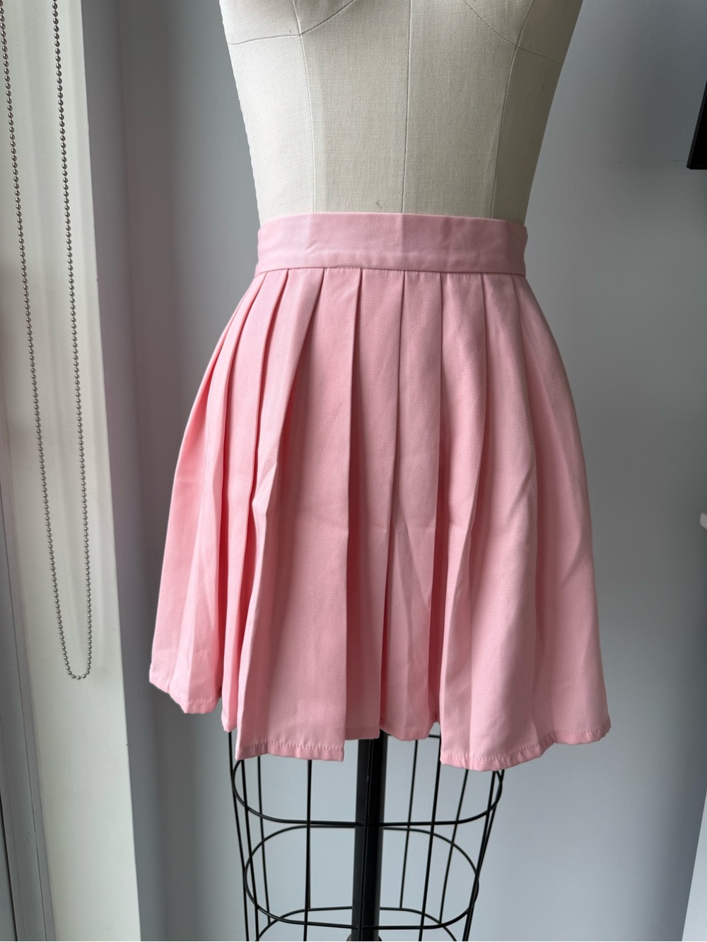 Pleated Pink Skater Skirt